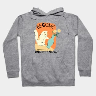 Become Ungovernable! Cute Retro Anarchist Cat Hoodie